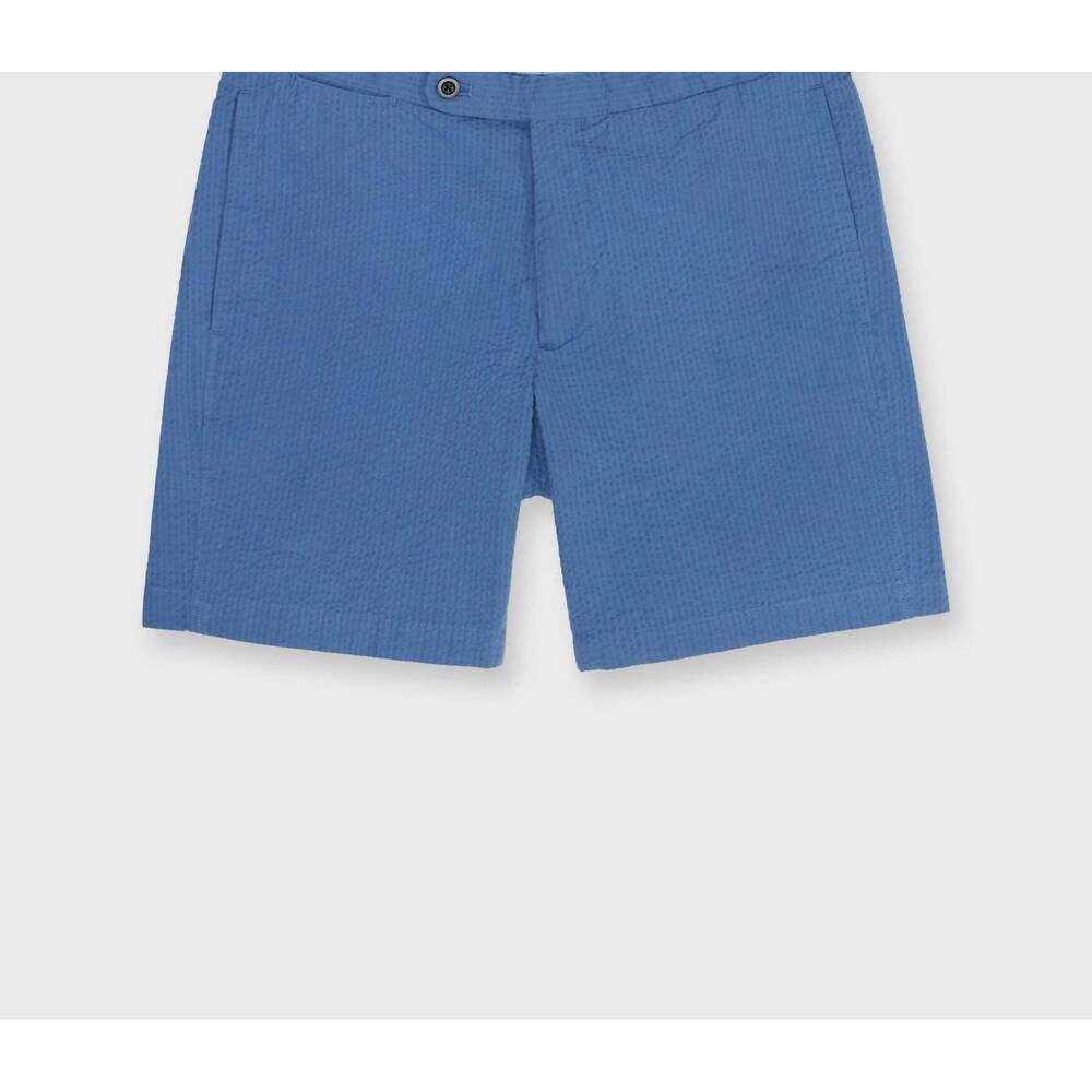 NEW SID MASHBURN men's side-tab short in lake seersucker